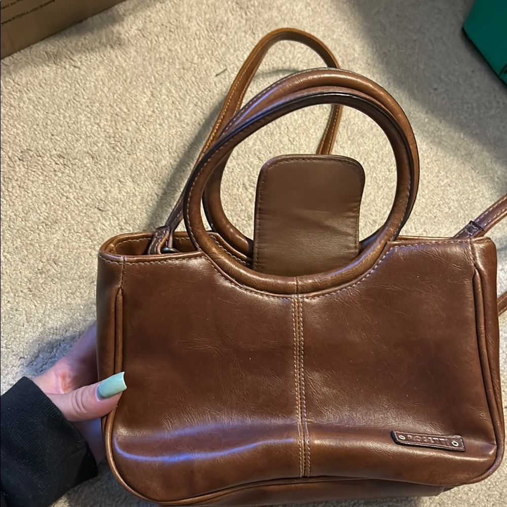 Rosetti Brown Leather Shoulder Bag